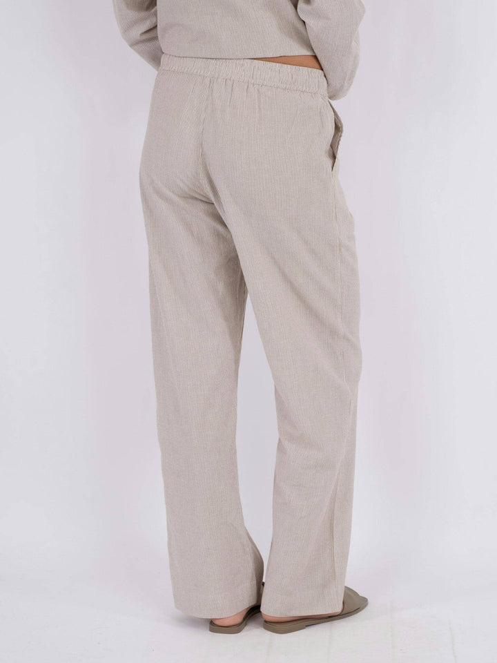 Neo Noir - Sonar Mini Stripe Pants - Sand Bukser