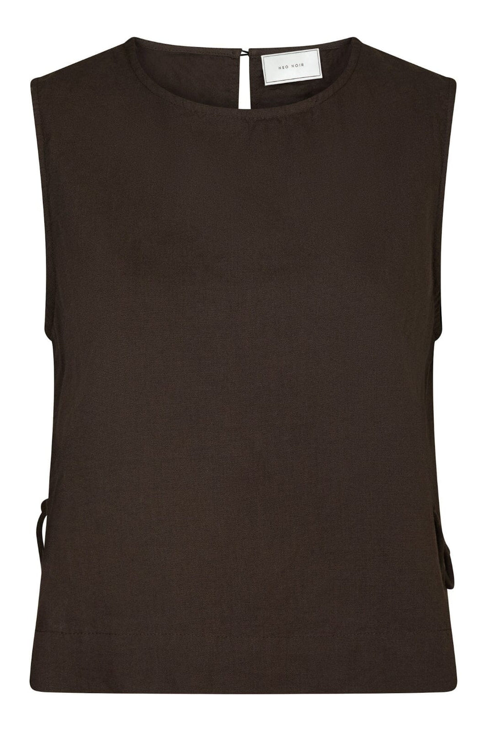 Neo Noir - Svetlana Linen Top 159947 - 676 - Dark Brown