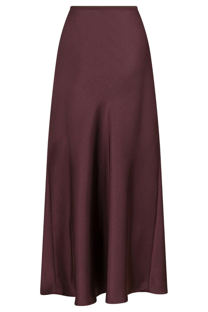 Neo Noir - Vicky Heavy Sateen Skirt 159588 - Burgundy Nederdele