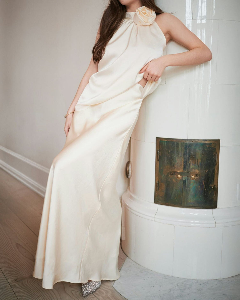 Neo Noir - Viso Heavy Sateen Skirt 165067 - 621 - Pearl Nederdele