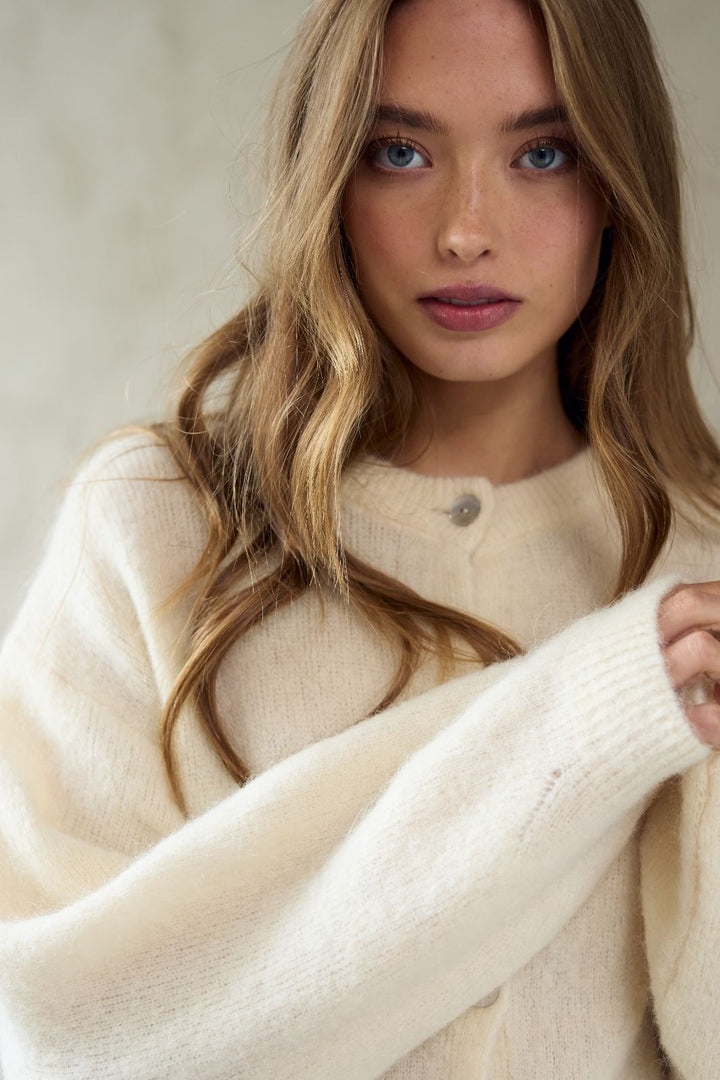 Noella - Kae Knit Cardigan - 1206 Oyster Cardigans