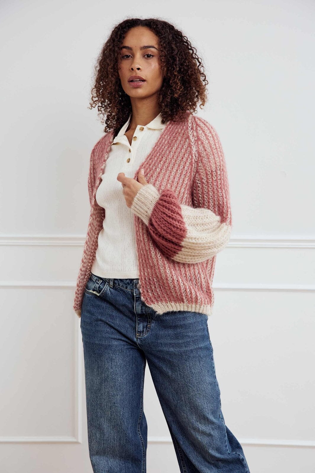Noella - Liana Knit Cardigan 12261037 - 1386 - Rose Cream