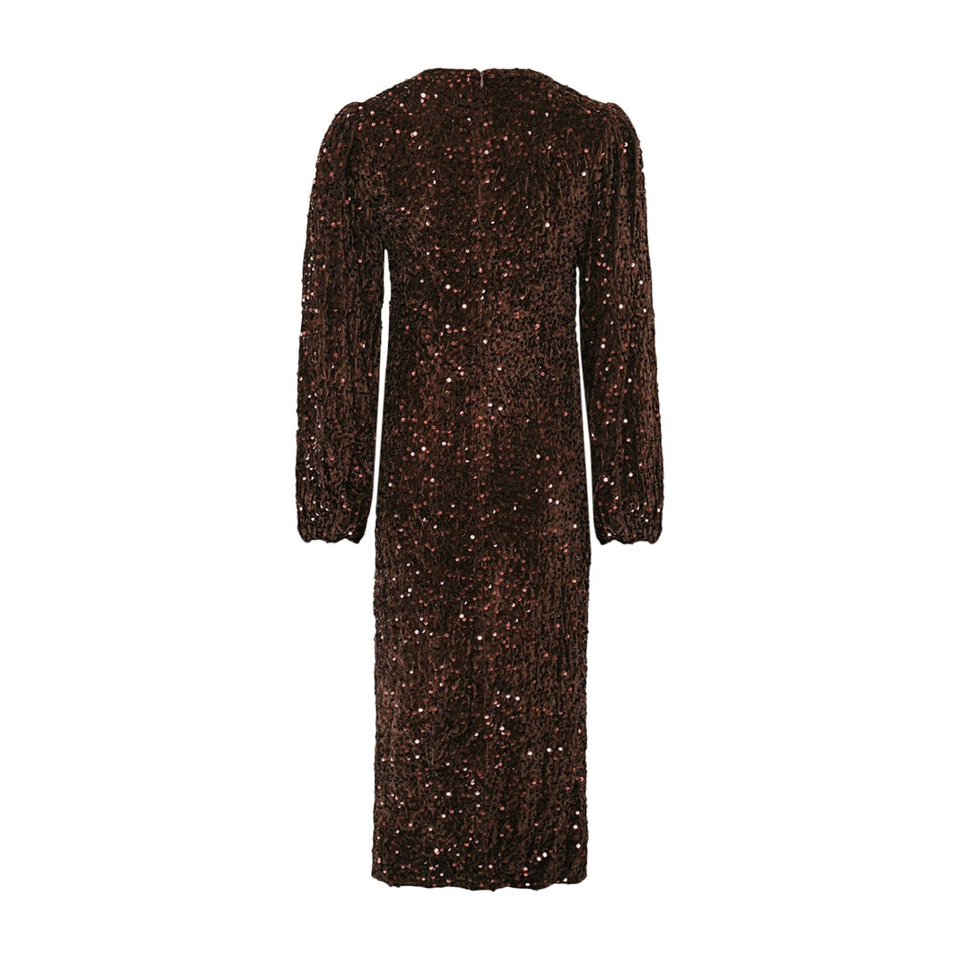 Noella - Teagan Lg Dress - 1021 Chocolate Brown Kjoler