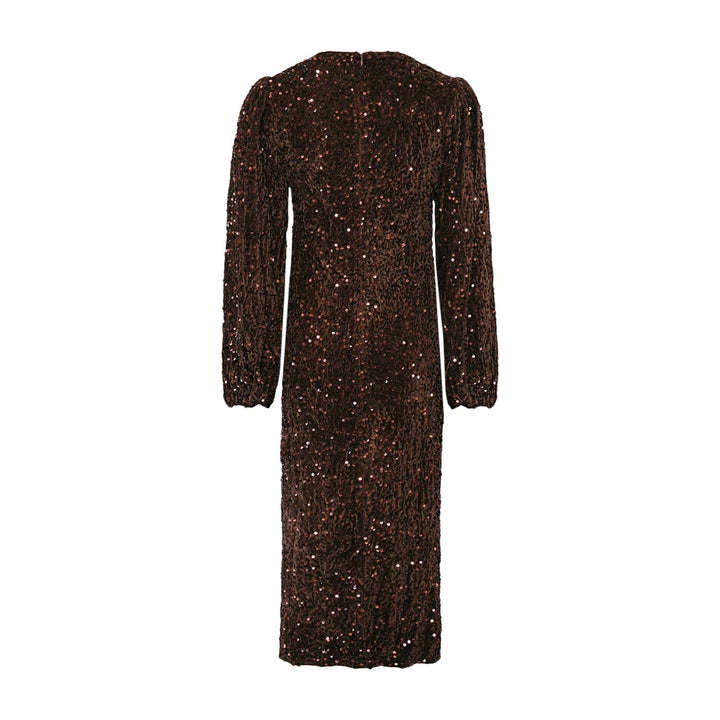 Noella - Teagan Lg Dress - 1021 Chocolate Brown Kjoler