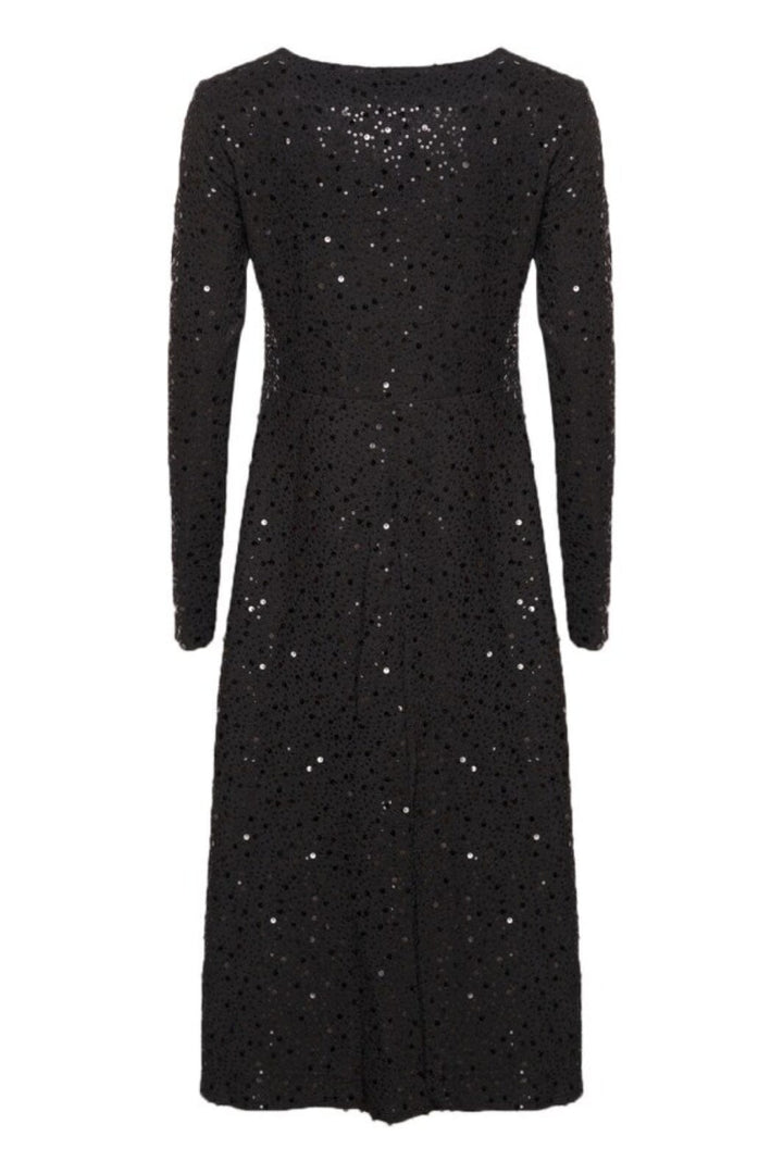 Noella - Verona Midi Dress - 1149 Black W/ Black Kjoler