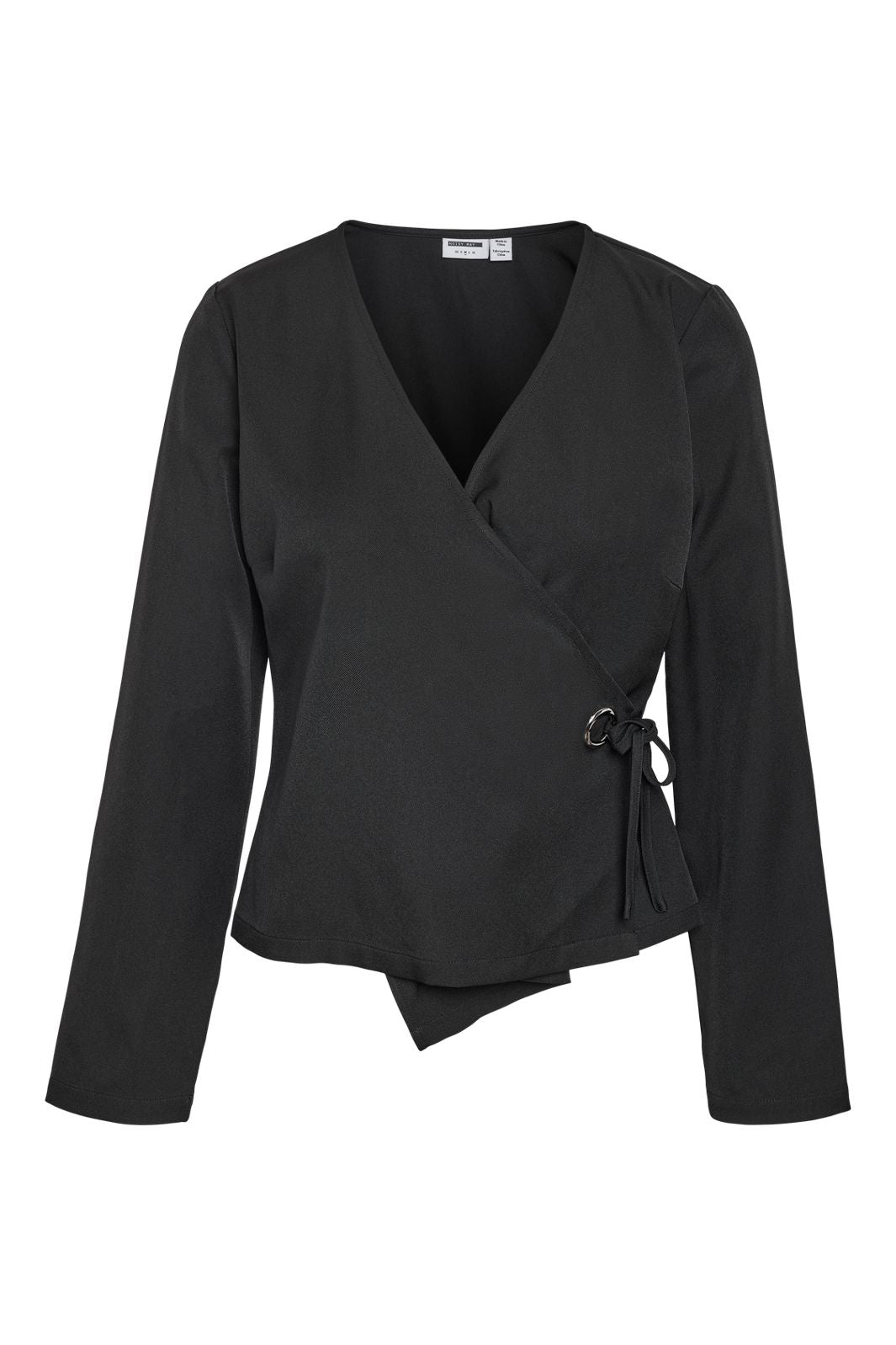 Noisy May - Nmvick L/S Wrap Eyelet Top - 5023973 Black