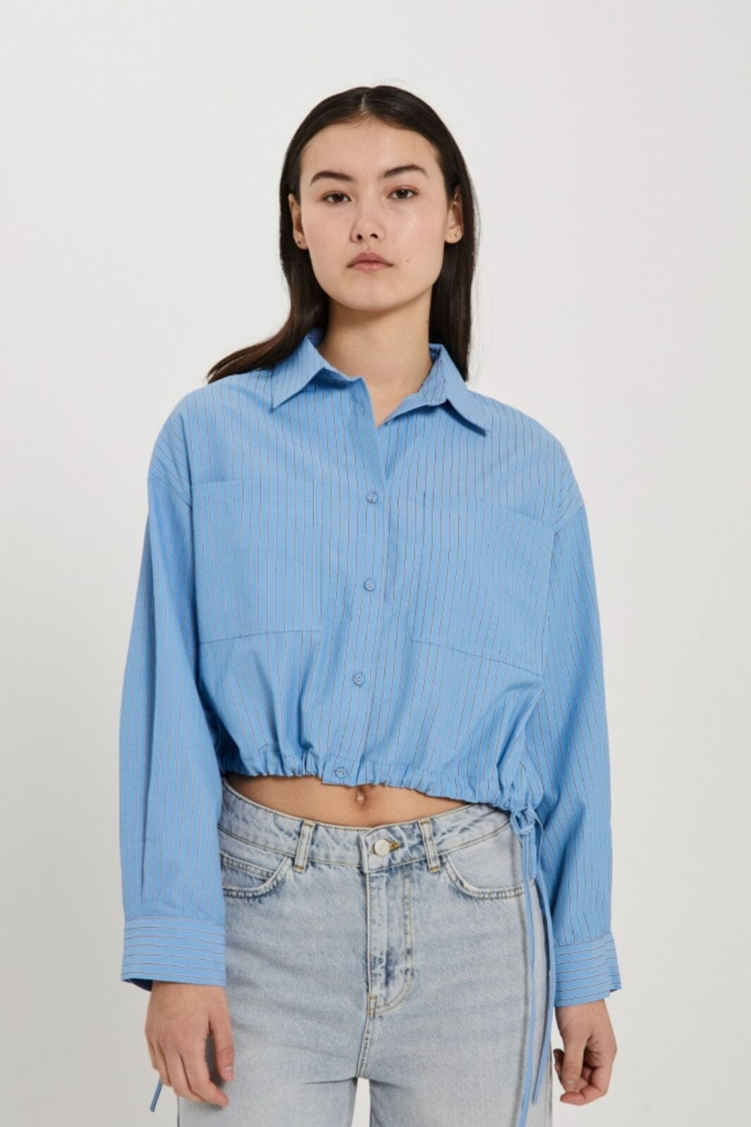 Norr - Travis Shirt - Clear Blue W. Stripes Skjorter