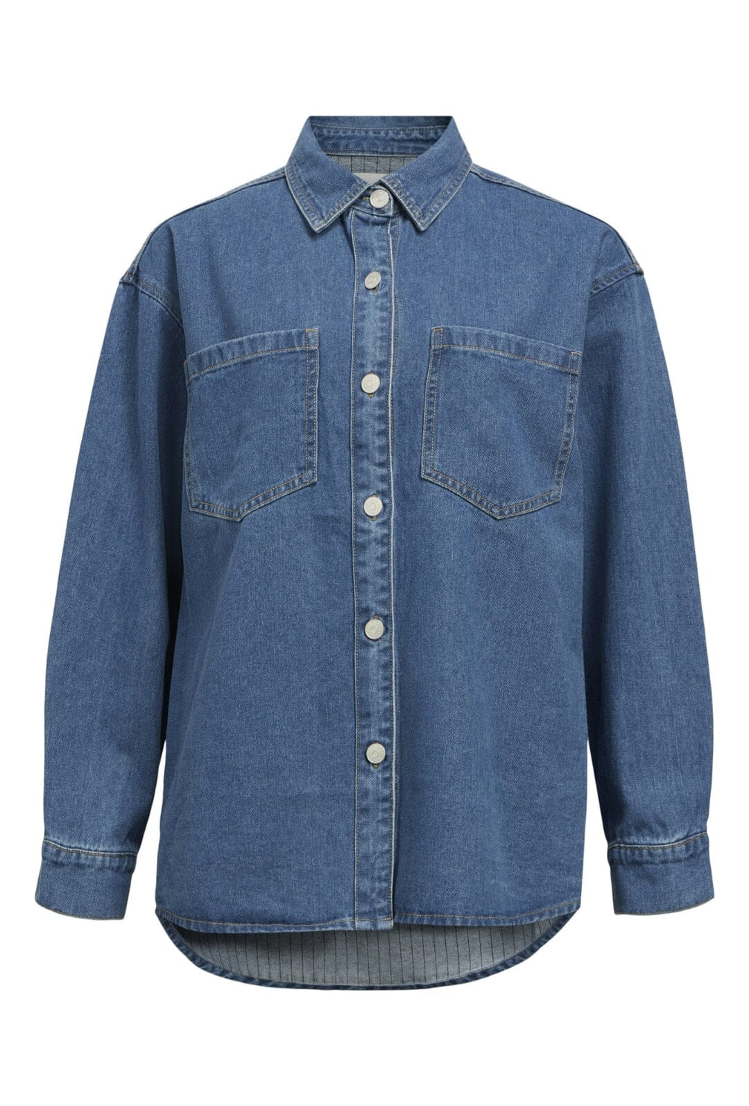 Object - Objcasey L/S Lo Shirt Aw Fair 24 - 4752667 Stripe Fold Up Skjorter