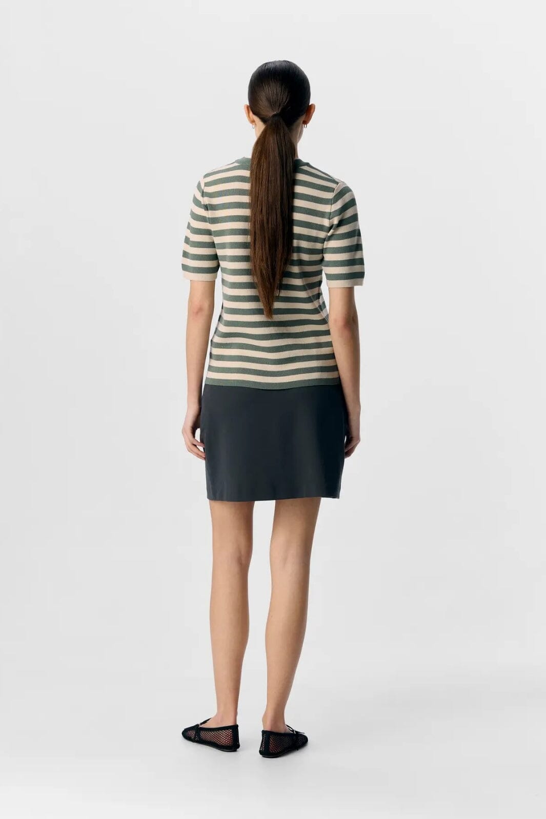 Object - Objester S/S New Knit Pullover - 4789033 Laurel Wreath Sandshell