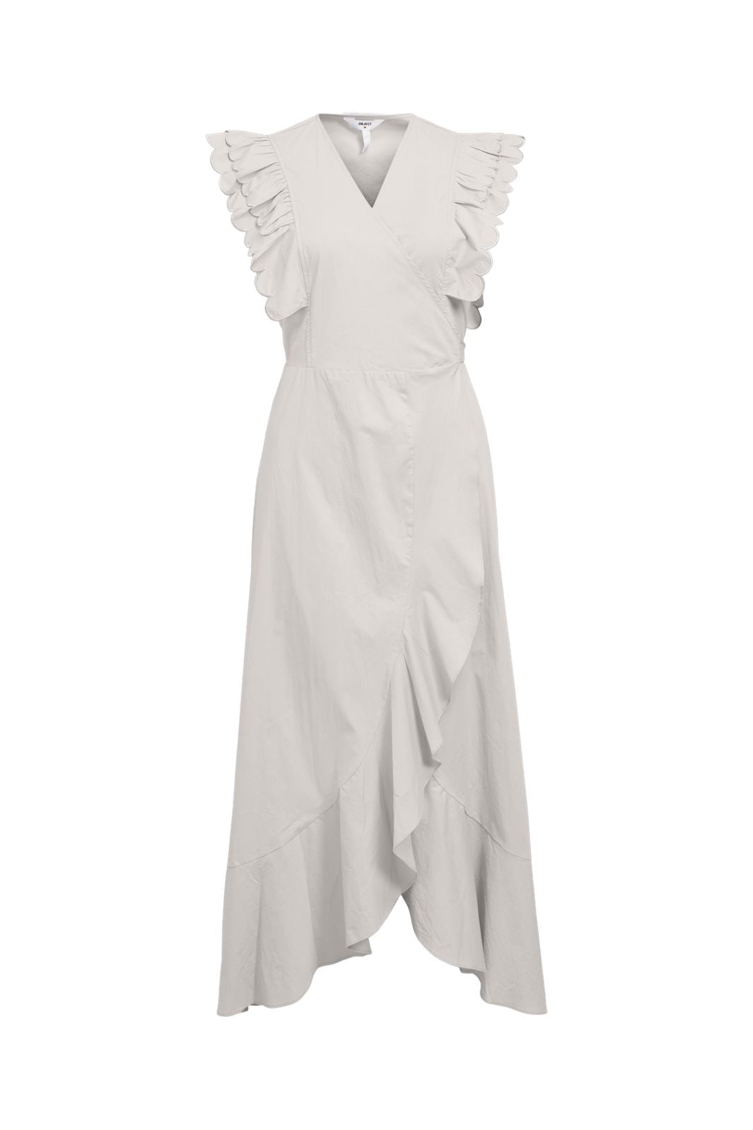 Object - Objhope Papaya S/S Wrap Dress - 4805980 White Sand