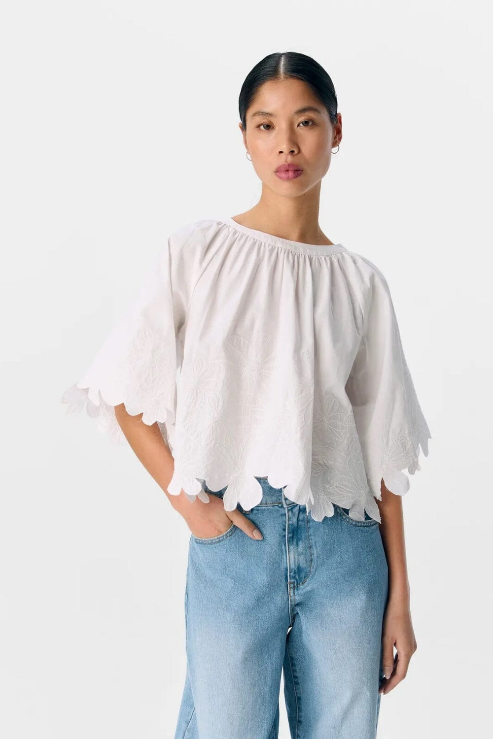 Object - Objkamma S/S Lo Top Ss Fair 25 - 4881815 Cloud Dancer