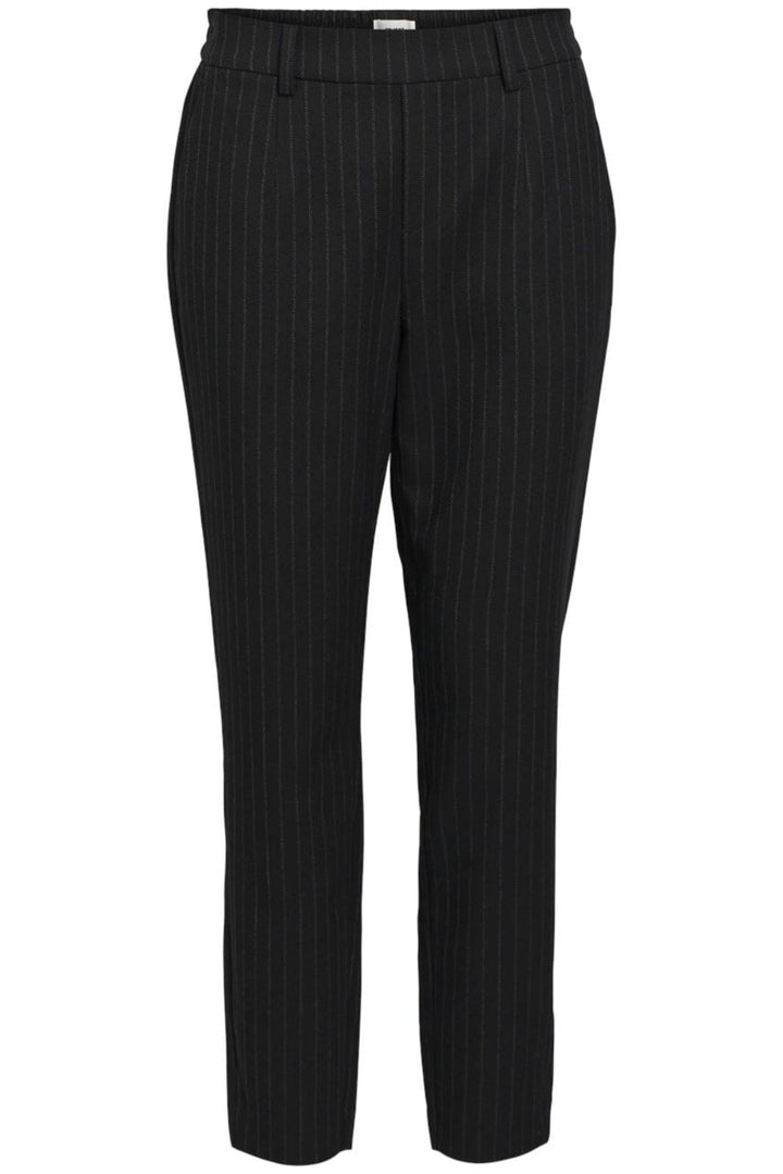 Object - Objlisa Slim Pant - 4535458 Black Grey Bukser