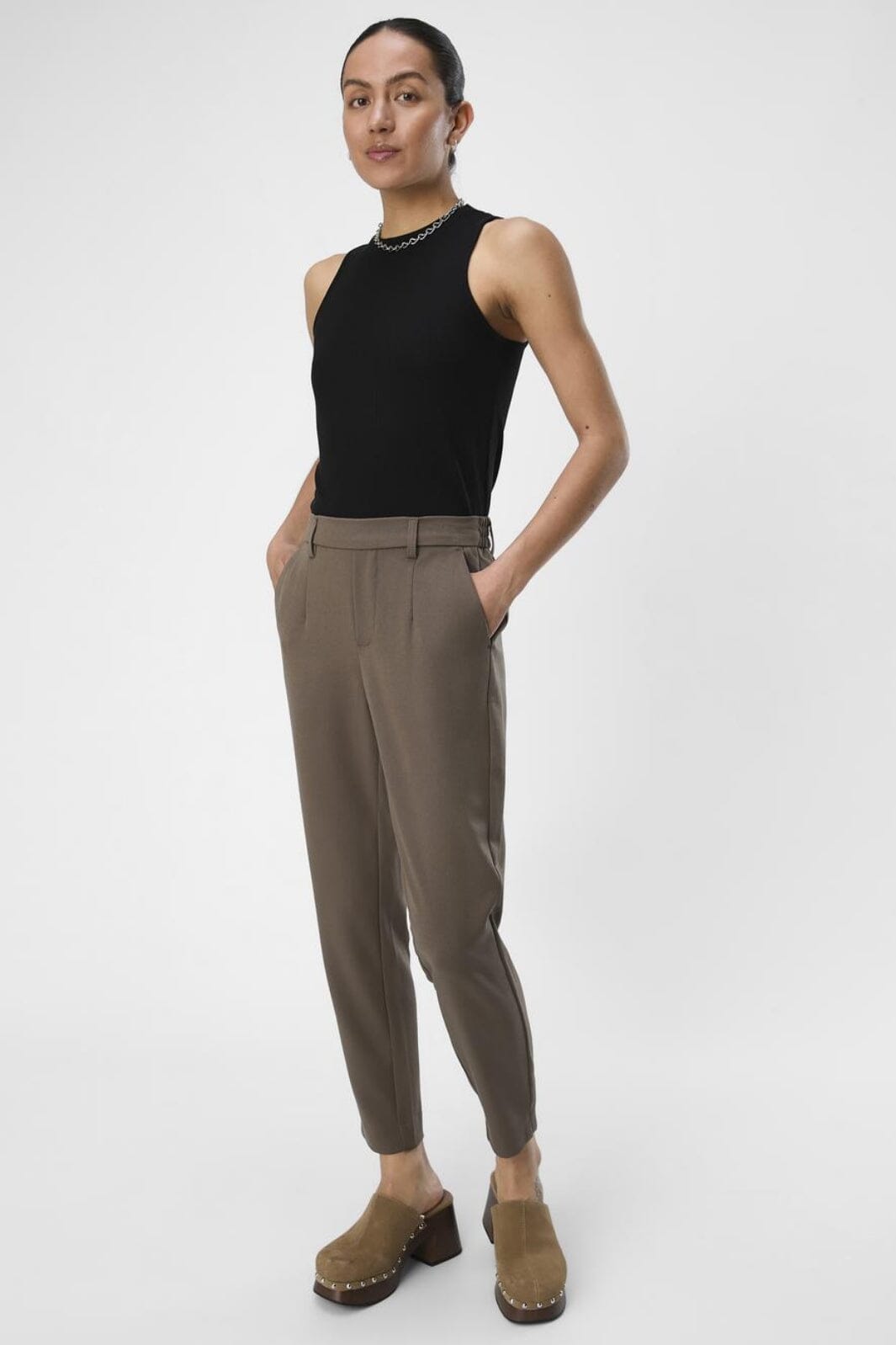 Forudbestilling - Object - Objlisa Slim Pant - 4535483 Morel