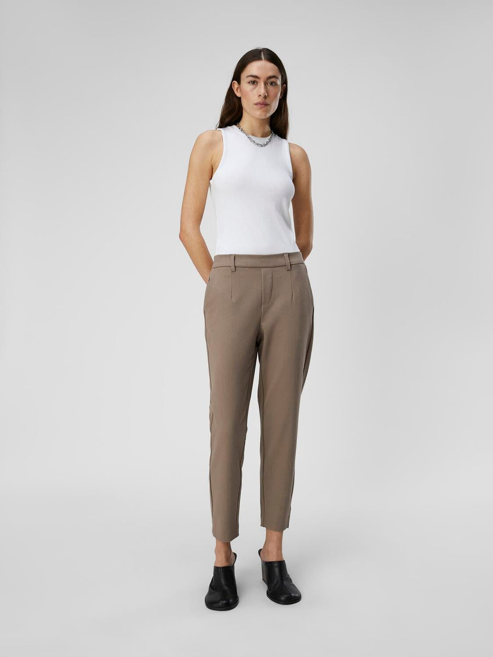 Object - Objlisa Slim Pant Noos - Fossil Bukser
