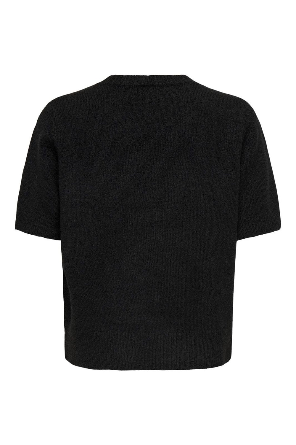 Only - Onlabby Life Ss Bling Top O-Neck Knt - 4894601 Black Silver Bling