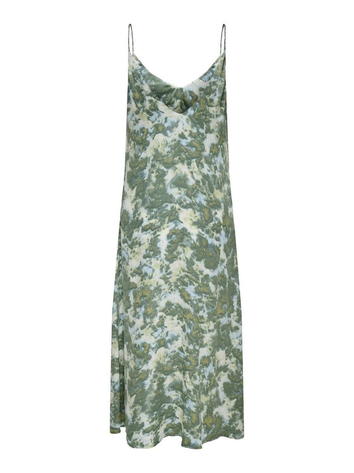 Only - Onlannlouise Strap Long Dress - 4902916 Balsam Green Tie Dye
