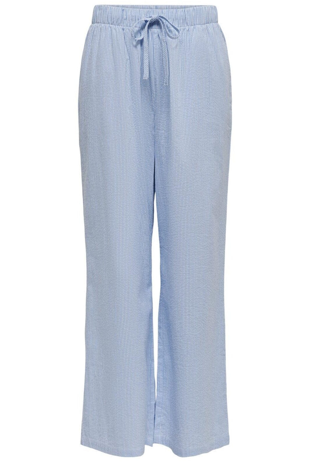 Only - Onlaugusta Pant 15303418 - 4313520 - Cloud Dancer Blue Stripes