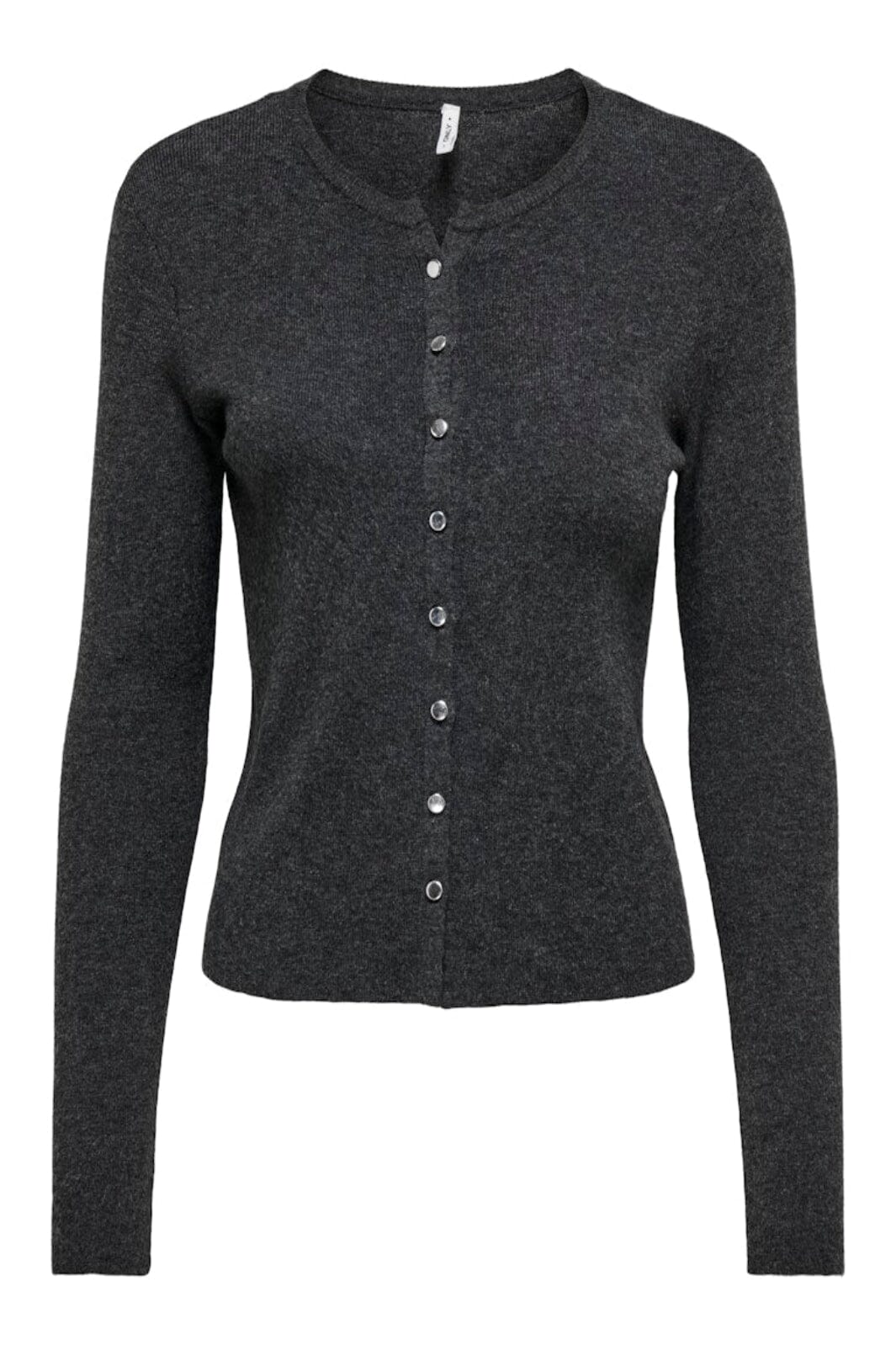 Only - Onlbillie Ls Fitted Cardigan Cc Knt - 4783188 Dark Grey Melange Cardigans