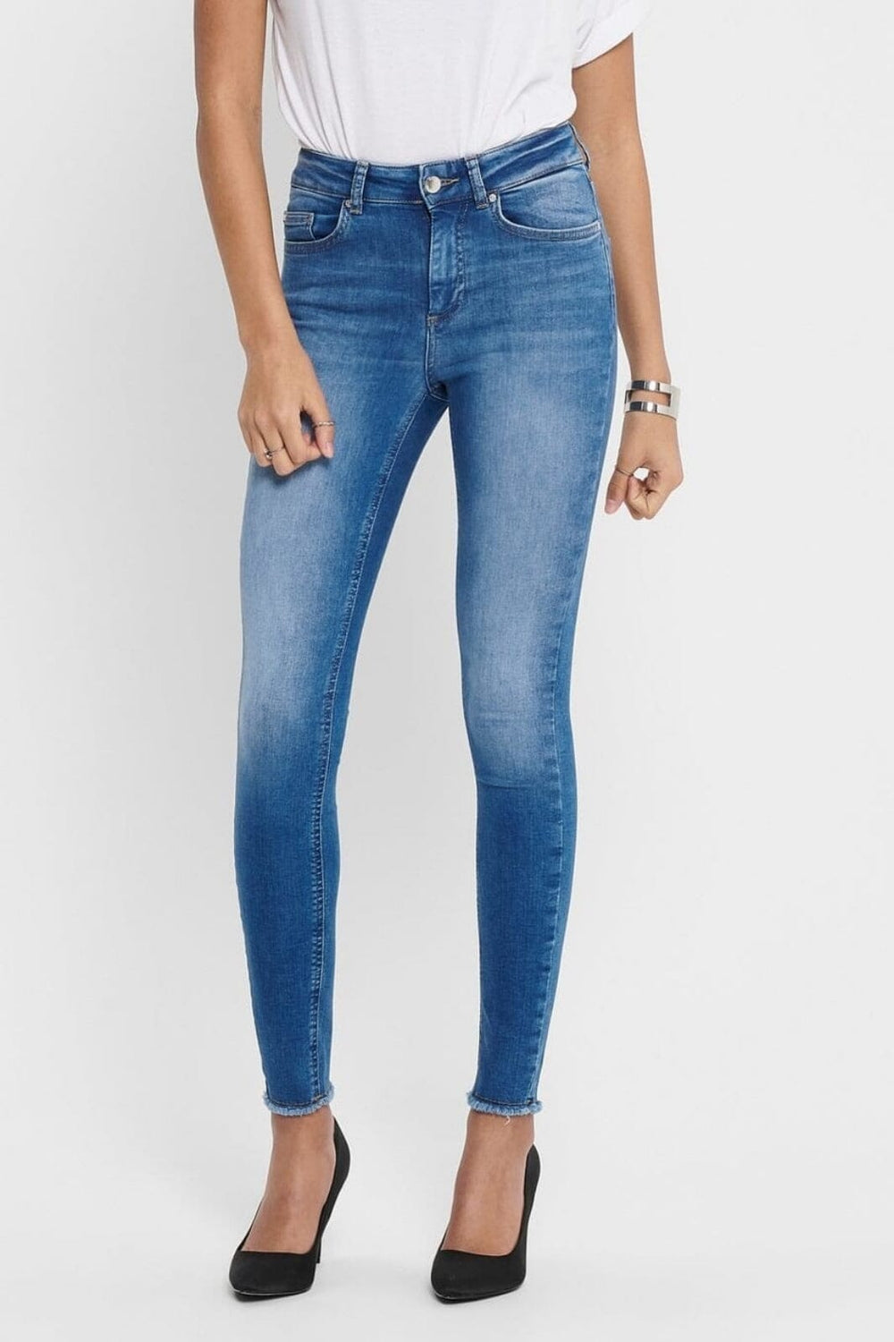 Only - Onlblush Midsk Rw Rea12187 - 3267847 Medium Blue Denim