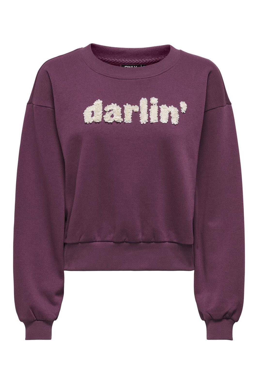 Only - Onlbonet L/S O-Neck Swt - 4928927 Winetasting Darlin (Pumice Stone)