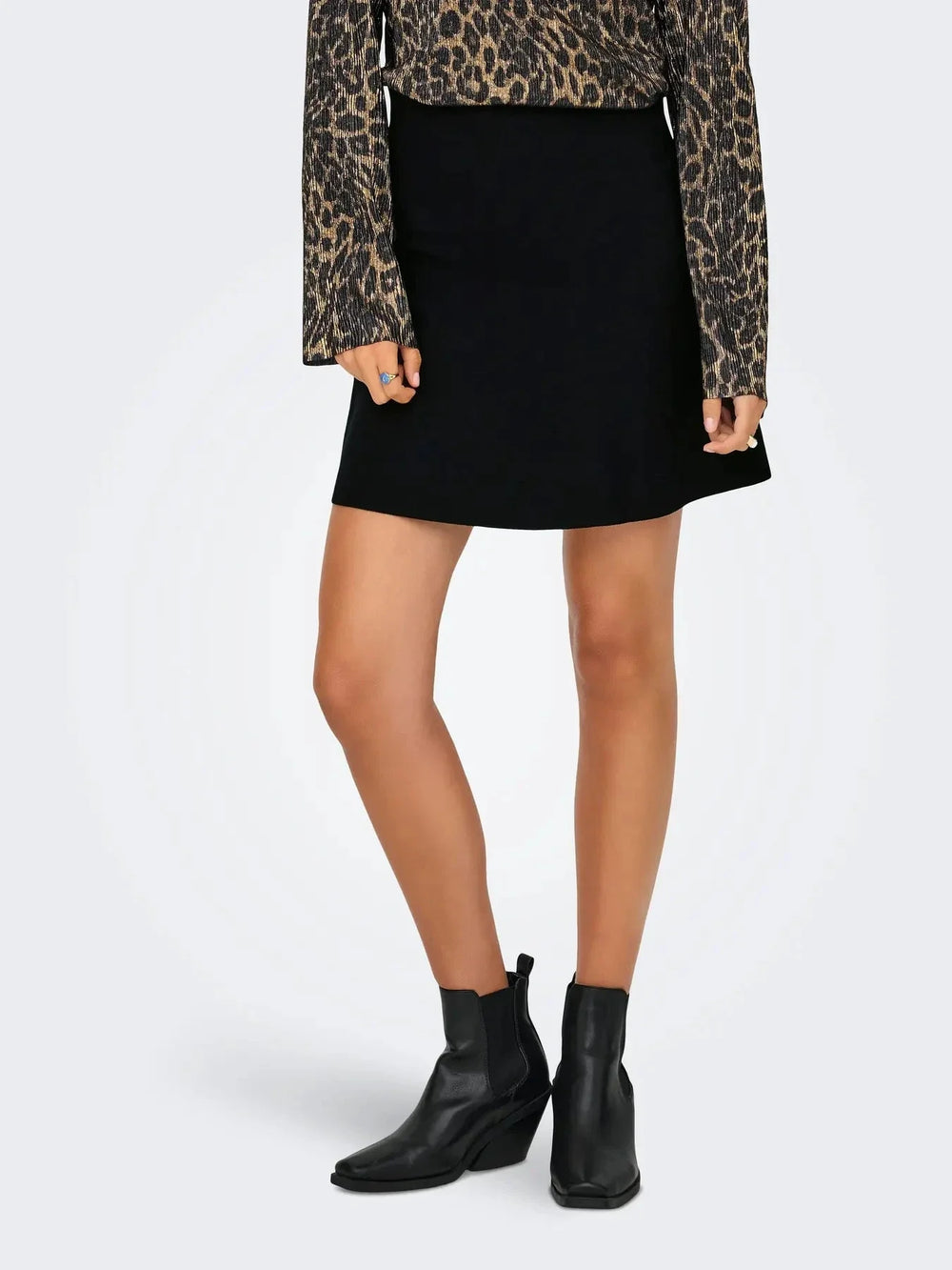 Only - Onlcalina Skirt Knt - 4919404 Black Nederdele