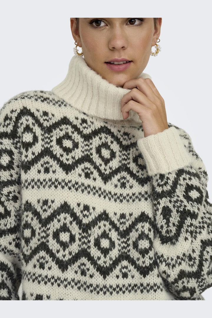 Only - Onlcarin Life Ls Jq Loose Rolln Knt - 4943561 Birch Rosin