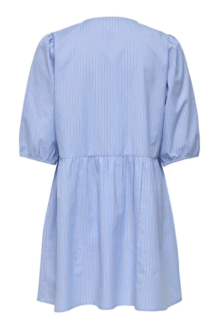 Only - Onlclara Tessa Life Ss Bow Dress - 4881783 Serenity W Bw+Ruby Wine