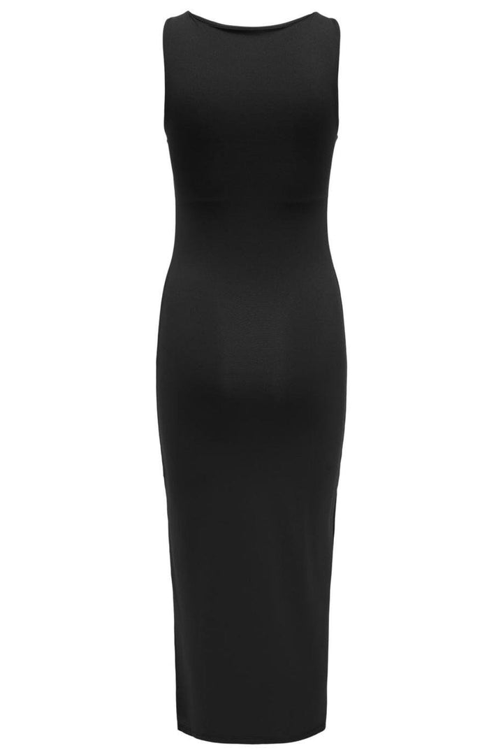 Only - Onlea S/L Long Slit Dress Now - 4423088 Black Kjoler