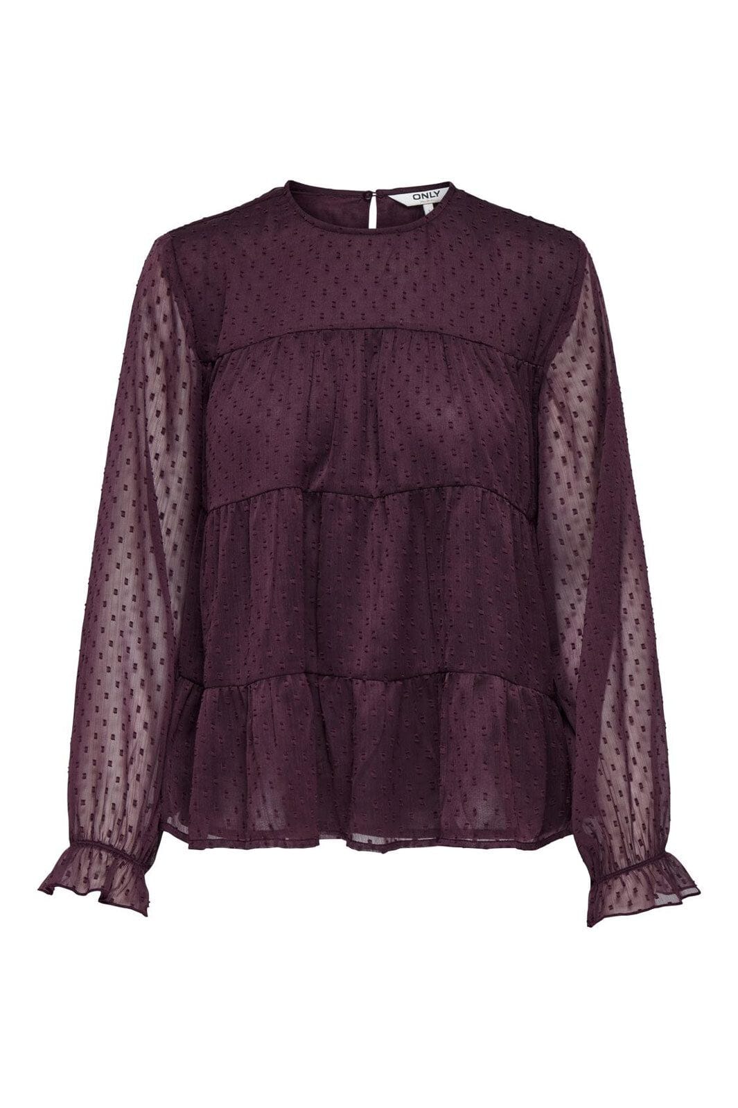 Only - Onleliza Life Ls Dobby Top - 4861790 Winetasting