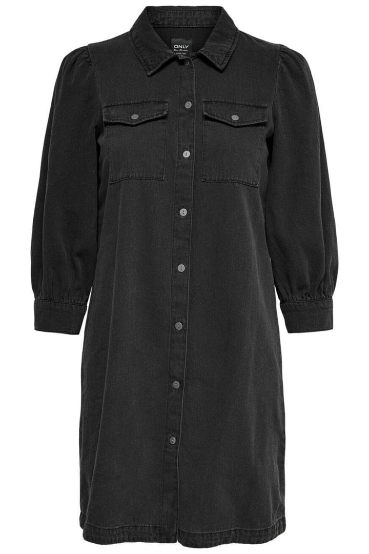Only - Onlfelica Dress - 4030808 Washed Black Kjoler