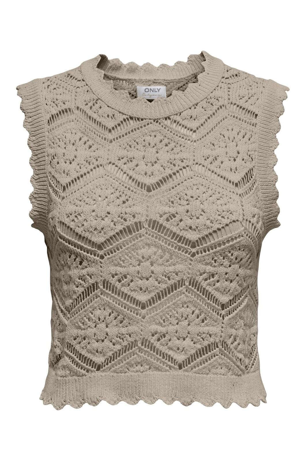 Only - Onlfrida Life Sl Structure Top Knt 15315271 - 4736720 - Feather Gray