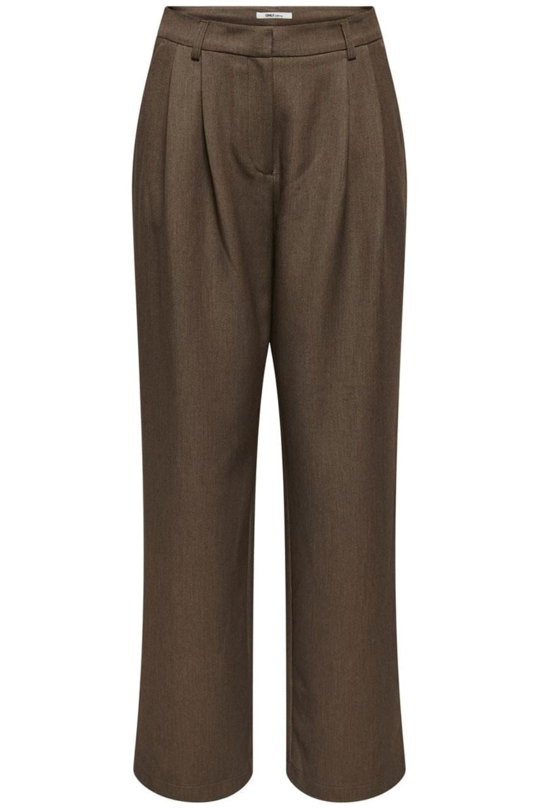 Only - Onlhattie Pleat Mel Str Pant Tlr 15304707 - 4757942 - Slate Black Melange Bukser