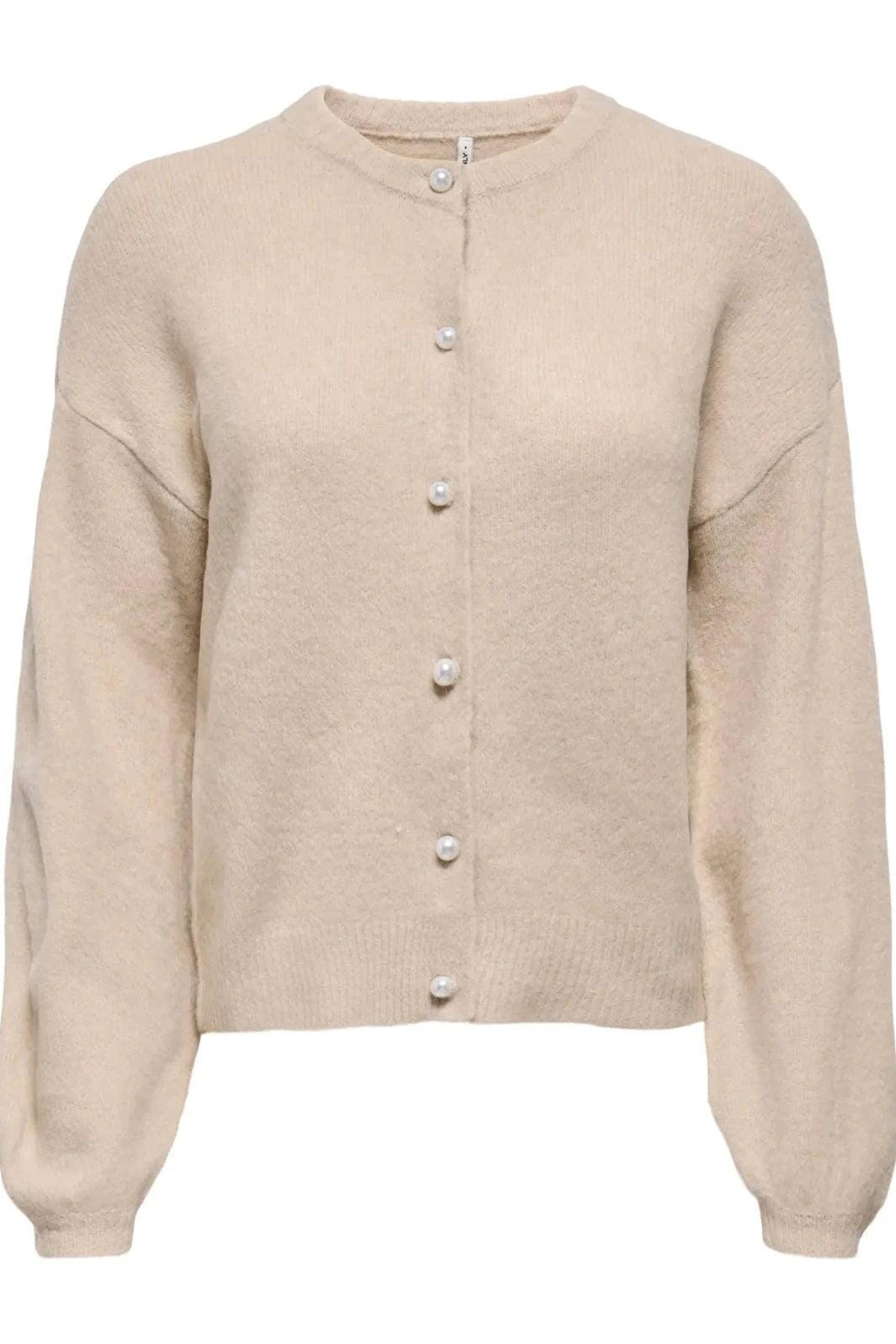 Only - Onlisabella L/S Cardigan Knt - 4901813 Pumice Stone Melange Cardigans