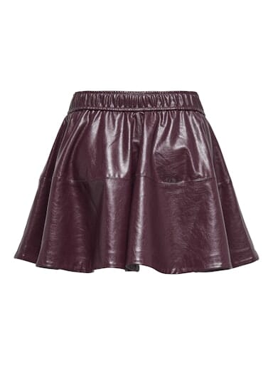 Only - Onljacky Faux Leathe Skater Skirt - 4834164 Mauve Wine Nederdele