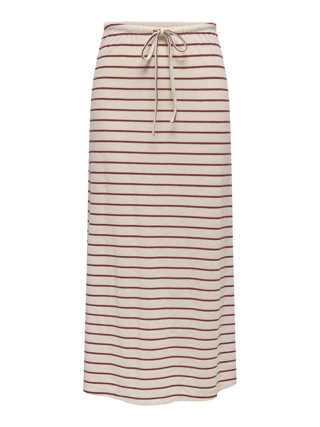 Only - Onljana Loose Skirt Swt - 4832802 Cloud Dancer Ruby Wine