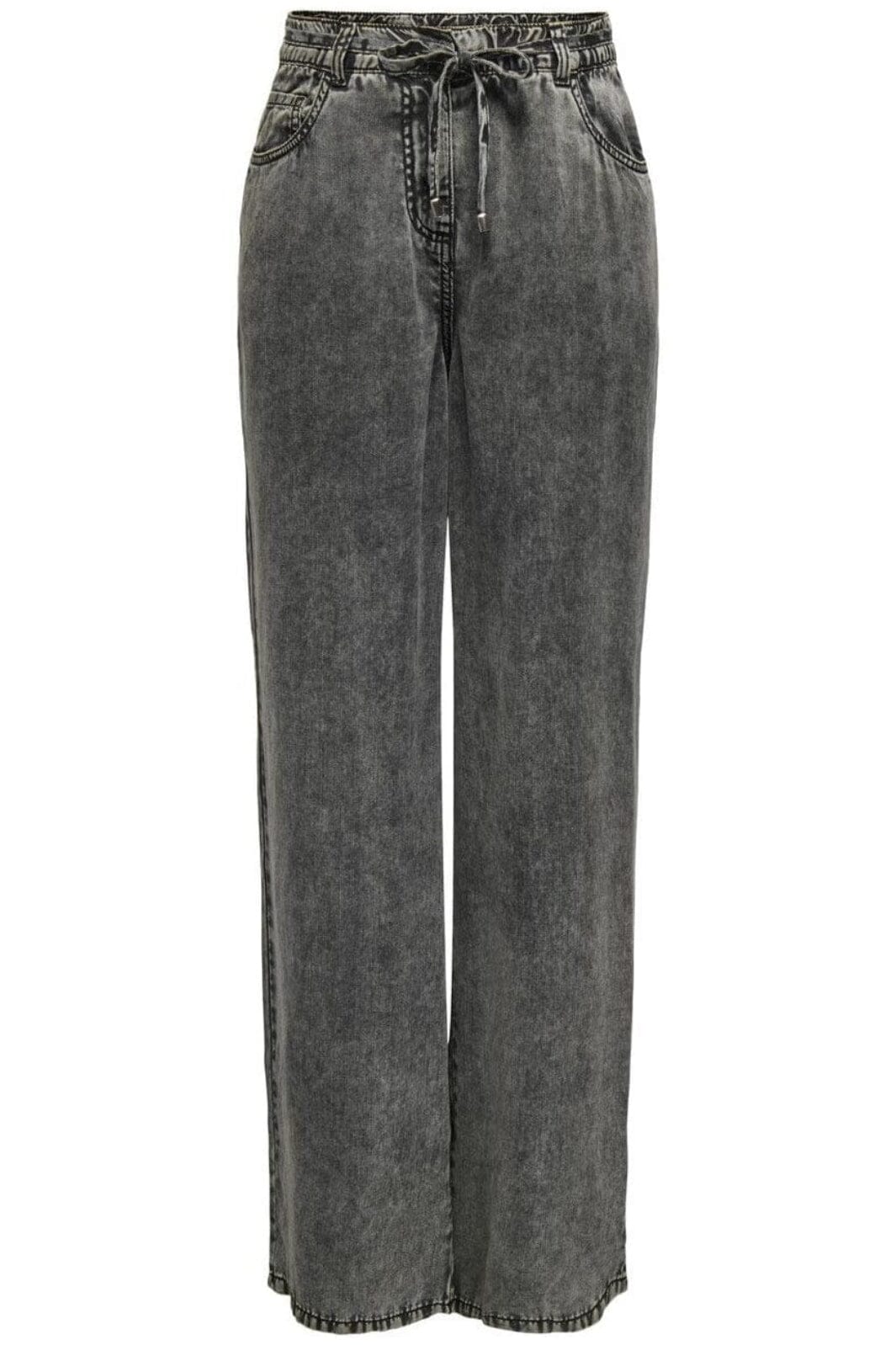 Only - Onlkenya Life Acid Wash Pants Cc - 4649765 Black Acid Wash Bukser