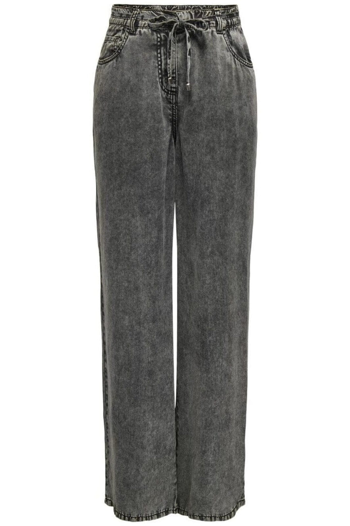 Only - Onlkenya Life Acid Wash Pants Cc - 4649765 Black Acid Wash Bukser