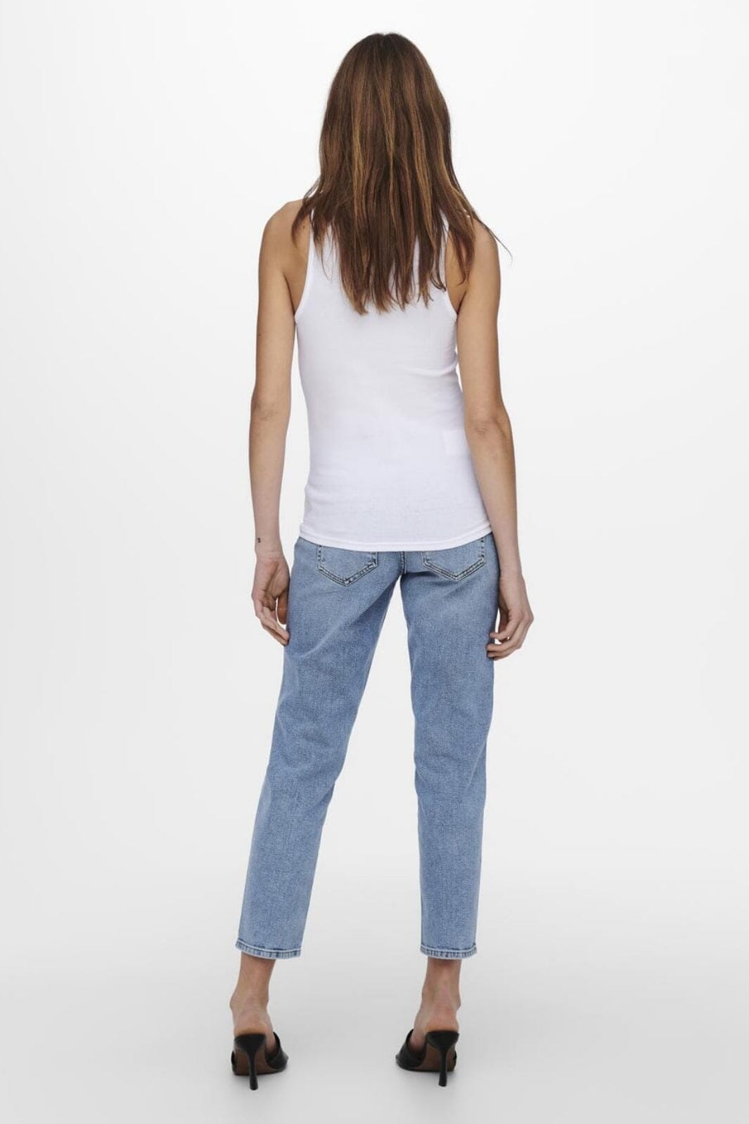 Only - Onlkenya Rib Tank Top - 3662138 White Toppe