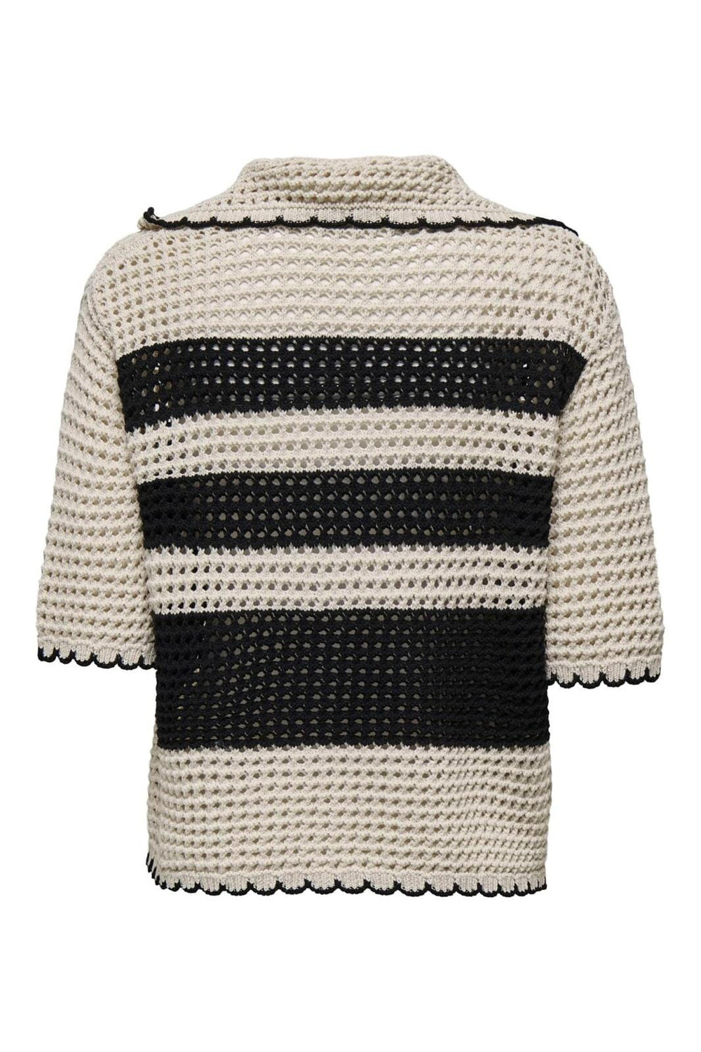 Only - Onllucie Life 3/4 Cardigan Knt 15342215 - 4684747 - Ecru W. Black