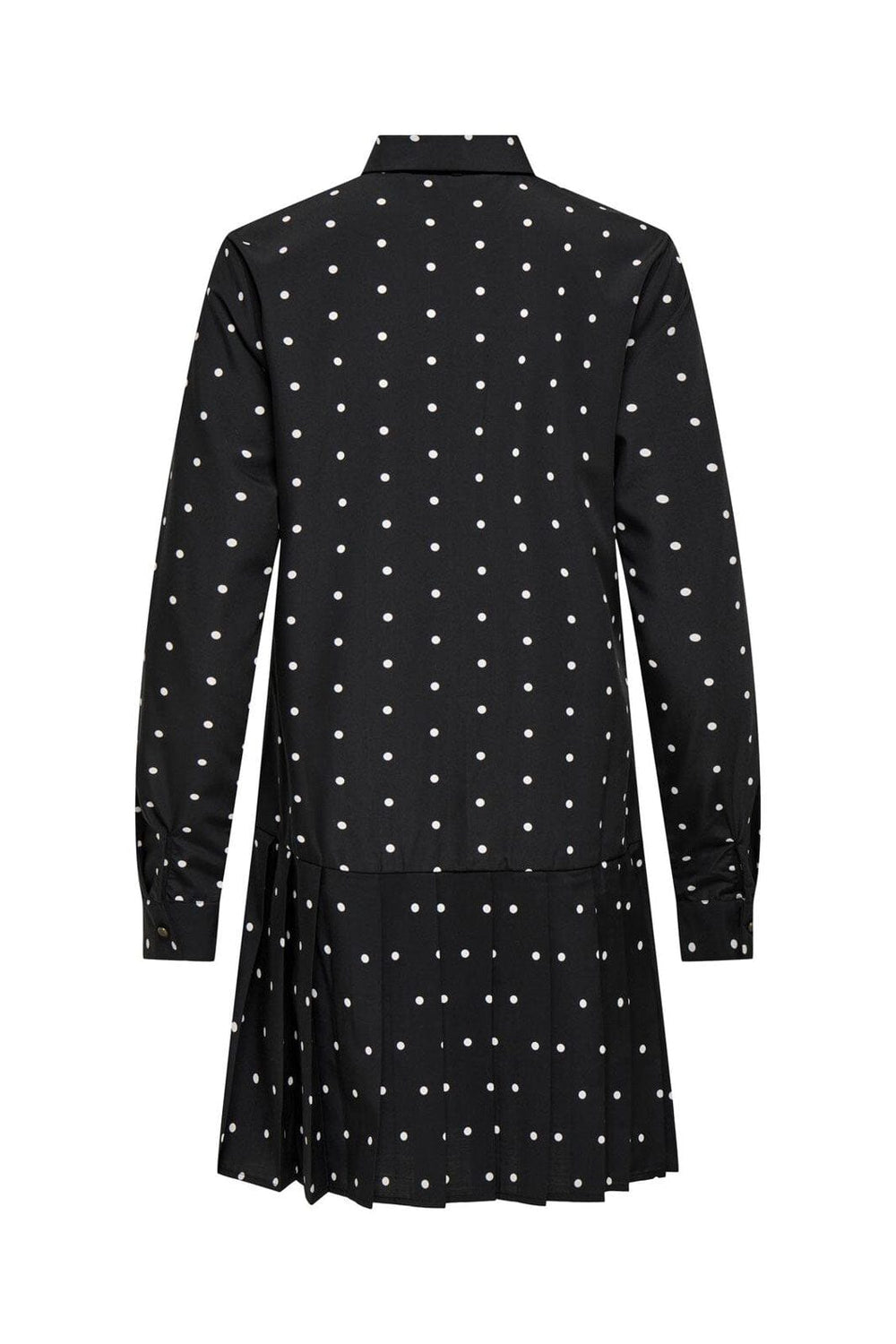 Only - Onlmargon L/S Shirt Tie Dress - 4979728 Black Dots