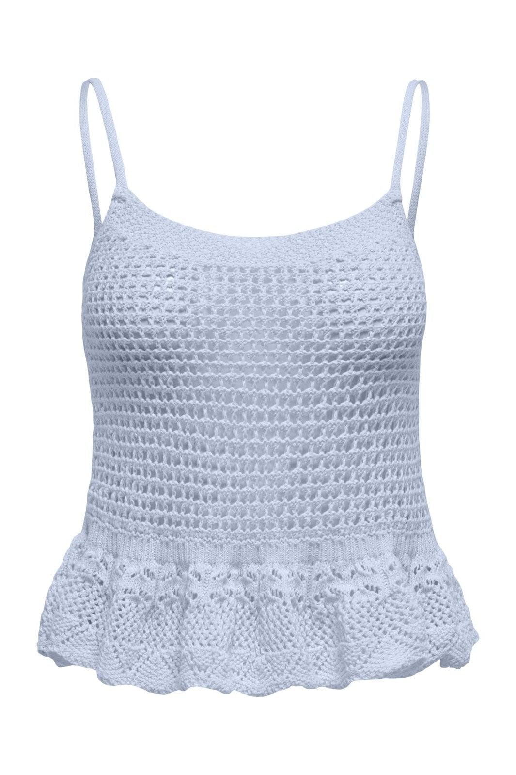 Only - Onlmary Life Sl Peplum Top Knt - 4762511 Soft Chambray