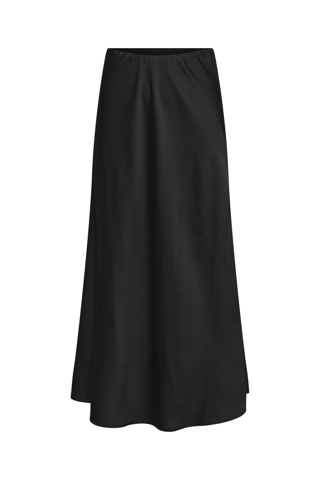 Only - Onlmika Vis Satin Long Skirt - 4886620 Black