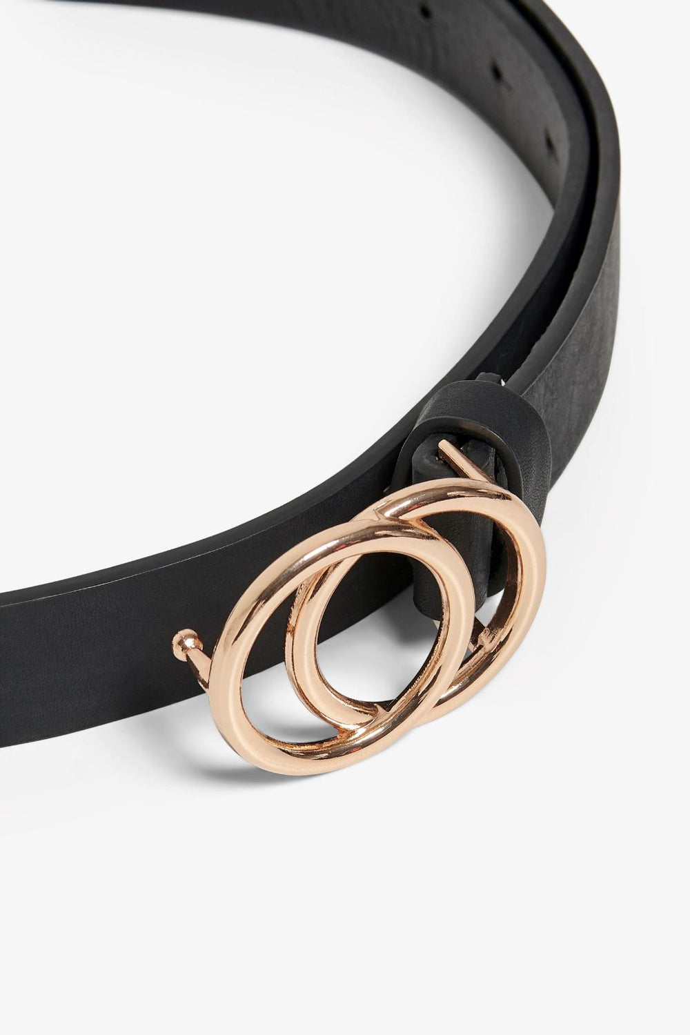 Only - Onlrasmi Faux Leather Jeans Belt - 3310097 Black Black/ Shiny Gold Buckle Bælter