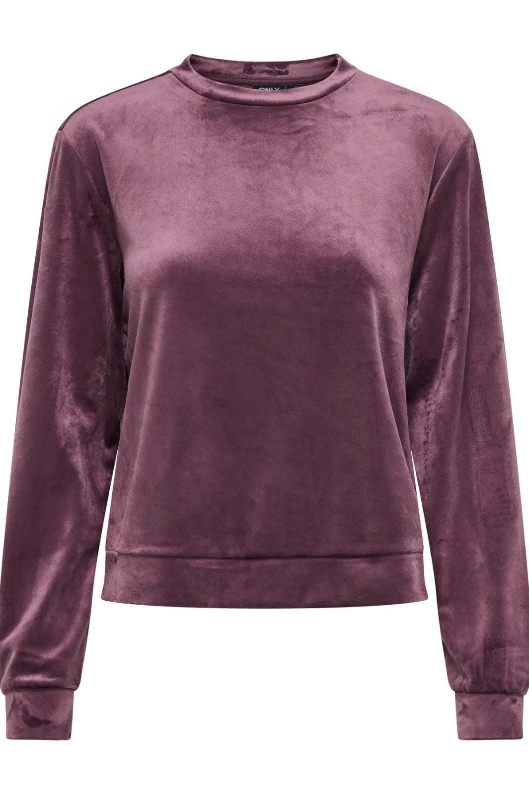 Only - Onlrebel L/S Roundneck Swt - 4870308 Winetasting Sweatshirts