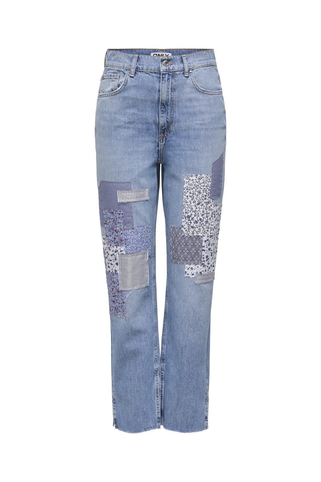 Only - Onlrobyn Str Reg Lank Patch Slit - 4806377 Medium Blue Denim