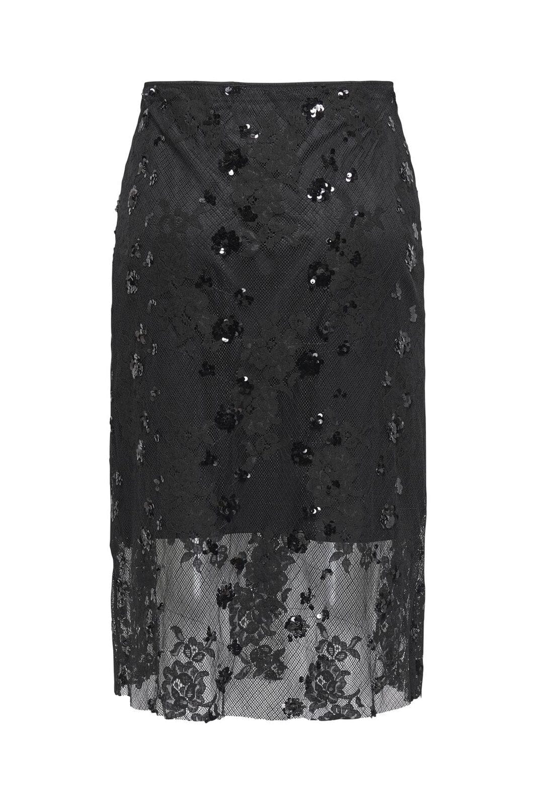 Only - Onlsinna Lace Skirt Xt - 4838760 Black