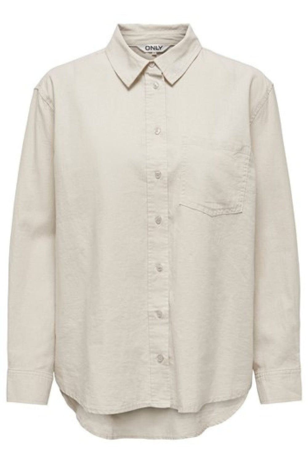 Only - Onltokyo L/S Linen Blend Shirt - 3996894 Moonbeam Skjorter