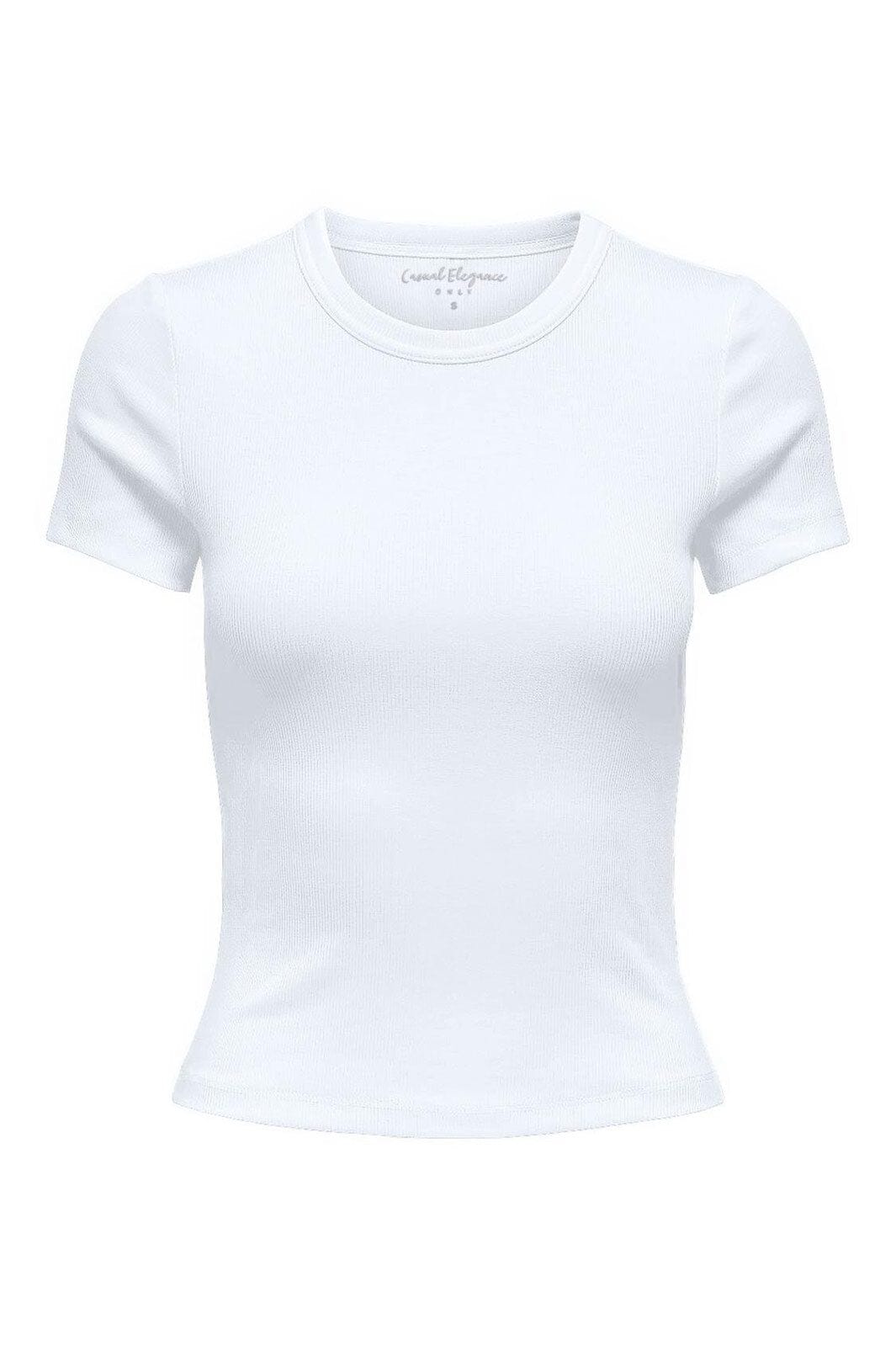 Only - Onlval Life S/S O-Neck Top - 4963296 Bright White