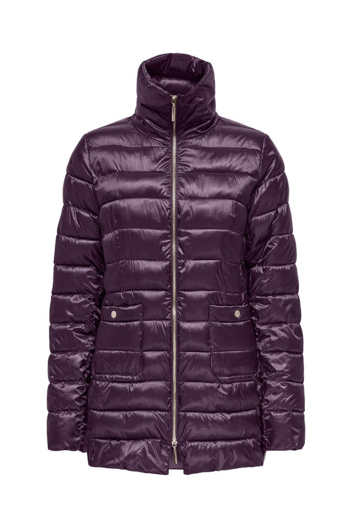 Only - Onlvega Life Fitted Quilt Coat Cc - 4852286 Mauve Wine