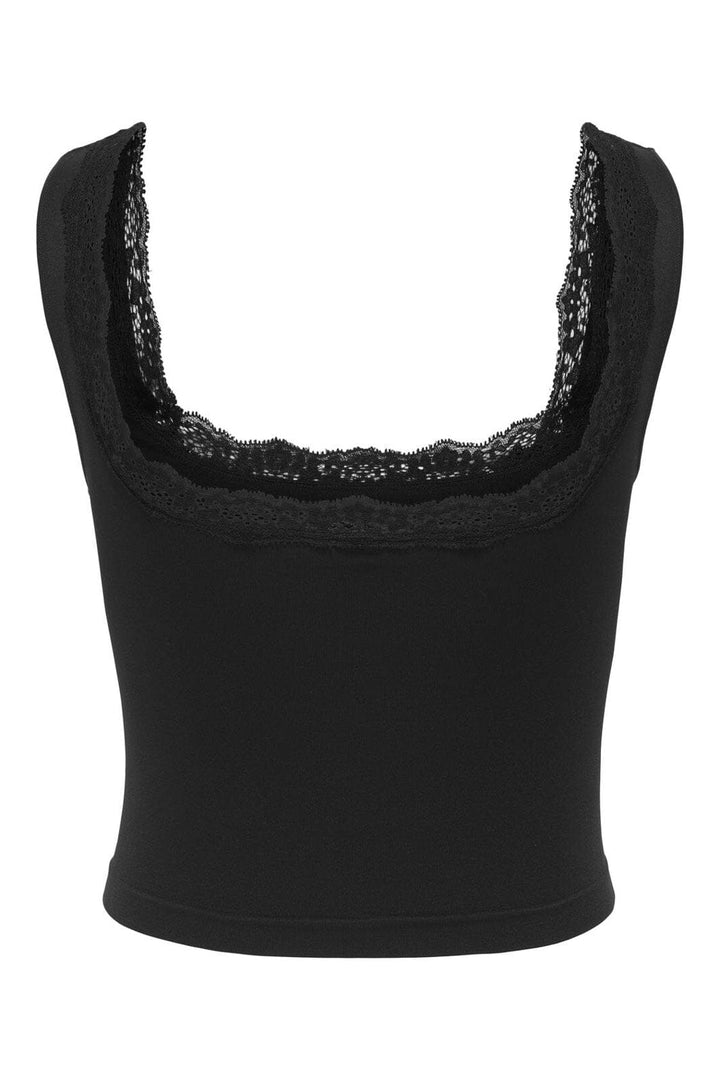 Only - Onlvicky Lace Singlet Square Neck Acc - 4816311 Black